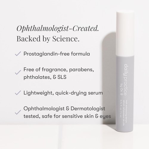 Daily Practice Dr. B Lash Serum – Eyelash Growth Serum with Peptides, Biotin, Niacinamide & Hyaluronic Acid – Paraben-Free, Phthalate-Free, Hydrating Formula – 4ml