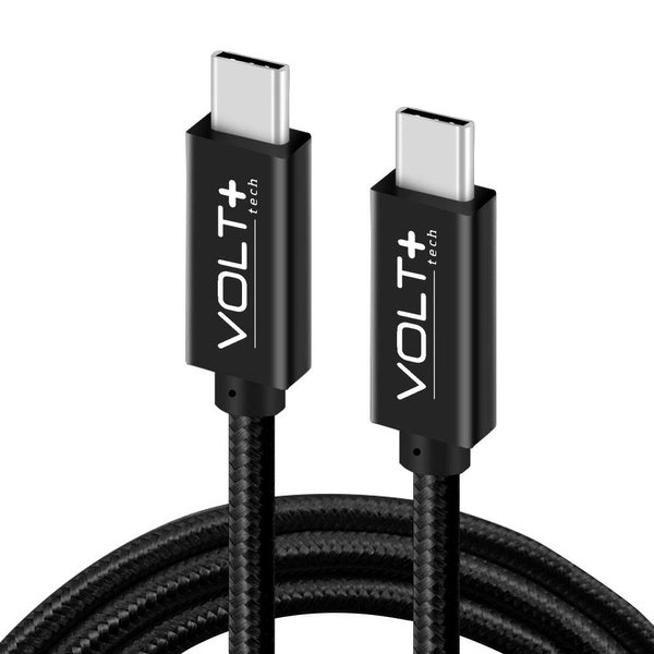 VOLT PLUS TECH PRO Dual PD USB-C Compatible with Nokia 8.3 5G Data Cable Gen4 USB-C 4.1 Thunderbolt 3/4 at 100W +10Gbps Speeds +HDMI Power Delivery (1.2M/4Ft)