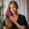 Ninabella Organic Detangling Hair Brush for Women, Men & Children - Does not Pull on Hair - Hair Straightening Brushes for Straight, Curly & Wet Hair - Unique Wave Hairbrush Pink Delight