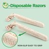 POPUPMU 50Pcs Eco-friendly Disposable Razors Men|Safety Razor Dermaplaning Razors for Men & Women Shaving Body Facial Hair Shavers Facial Hair Remover for Women