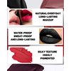Black Lipstick Long Lasting for Women, Hydrating Matte Velvet Lip Gloss Superstay Liquid Lipstick Intense Color Non Stick Smudge-Proof & Waterproof Lipgloss Bold Glow Goth Lip Stick Makeup-05