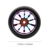 Z-FIRST 2PCS 110mm Hollow Core Pro Scooter Wheels with ABEC 9 Bearings Fit for MGP/Razor/Lucky Pro Scooters (Rainbow)