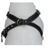 Black Genuine Leather Dog Harness, Medium. 25"-30" Chest, 1" Wide Adjustable Straps