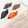 CHANDAT Flat Hair Clips 6 pcs Lay Down Claw Clips French Concord Hair Clips for Thick Hair Alligator Hair Clips for Thin Hair Duck Bill Hair Barrettes Hair Accessories for Women -Transparent
