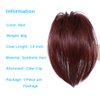 YOLANFAIRY Messy Bun Hair Piece Claw Clip in Hair Buns Hair Piece for Women Straight Short High Ponytail Extension Tousled Updo Faux Hair Bun Scrunchies for Girls (Red)