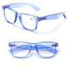 V.W.E. Transparent Neon Color Deluxe Reading Glasses - Comfortable Stylish Simple Readers Magnification (Blue, 2.00)