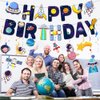 Outer Space Party Decorations Set, Space Birthday Party Supplies for Boys Kids Solar System Hanging Swirls, Astronaut Banner