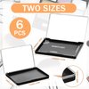 Ziliny 6 Pcs Empty Magnetic Makeup Palette with Clear Top Travel Makeup Pan DIY Eyeshadow Pan Dispensing Storage Box for Eyeshadow Lipstick Blush Powder Pigment, 4.6 x 2.4 x 0.4 In, 5.5 x 4.0 x 0.6 In