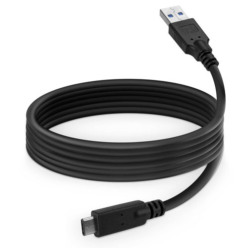 BoxWave Cable Compatible with CANVIART Canvia Smart Digital Canvas Display and Frame - DirectSync - USB 3.0 A to USB 3.1 Type C, USB C Charge and Sync Cable - 6ft - Black