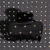 Kitsch Recycled Plastic Rhinestone Medium Puffy Claw Clip 1pc- Black
