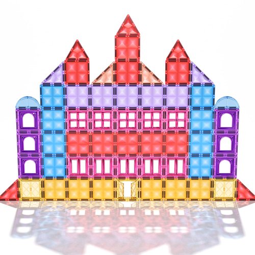 Asago Magnetic Tiles Princess Castle Toys for Girls Kids Ages 1-3,3-5 4-8 8-12, Diamond Magnet Building Blocks Birthday Set for 3 4 5 6 Toddlers Girl, Stem Educational Toddler Toy