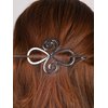 HAQUIL Viking Hair Accessories Antique Viking Celtic Knot Celtic HairPins Clip Silver Hair Sticks Irish Hair Decor For Long Hair Jewelry