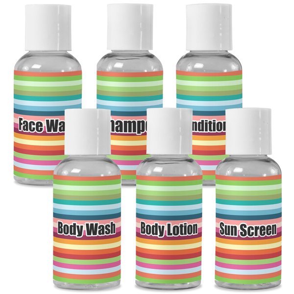 YouCustomizeIt Personalized Retro Horizontal Stripes Travel Bottles