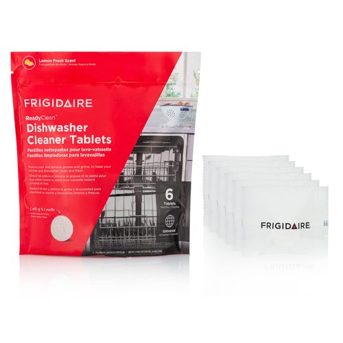 Frigidaire ReadyClean Probiotic Dishwasher Cleaner 6 Tablets, White, 6 Count