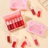 6 Colors Peach Lip Tint Stain Set, Matte Velvet Lip Tint Korean Lip Gloss Waterproof Long Lasting Multi-use Mini Liquid Lipstick, Lightweight, Vivid Color, Lip Tint Makeup