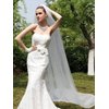 Bmirth Bride Wedding Veil Cathedral Length Floral Lace Bridal Tulle Hair Accessories 118" Long Veil for Women