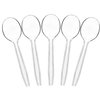 Plasticpro Clear Plastic Soup Spoons Disposable Cutlery Utensils 100 Count