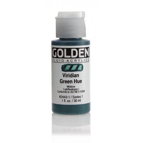 Golden Fluid Acrylic Paint 1 Ounce-Historical Viridian Green Hue