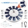 Solar Flag Pole Light 128 LED Light, Super Bright Led Solar Powered Lights on Most 15 to 25Ft Flagpole 100% Flag Coverage, 2 Modes 2500MAH Downlight up Flag, IP67 Waterproof Auto On/Off Night Lighting