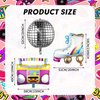 Abeillo 22 Inch Roller Skate Balloon Set - Disco Ball Balloons Boombox Balloon Foil Balloons 80s 90s Retro Balloon for Disco Dance Party Hip Hop Theme Birthday Party