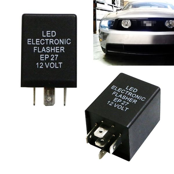 iJDMTOY (1 5-Pin EP27 FL27 Electronic LED Flasher Relay Fix As LED Turn Signal Bulbs Hyper Flash Fix