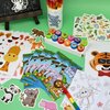 110Pcs Jungle Safari Party Favors, Zoo World Coloring Books Stacking Crayons Wild Animals Tattoo DIY Sticker Stampers Classroom Rewards Gift Prizes Goodie Bag Fillers Supplies (Jungle)
