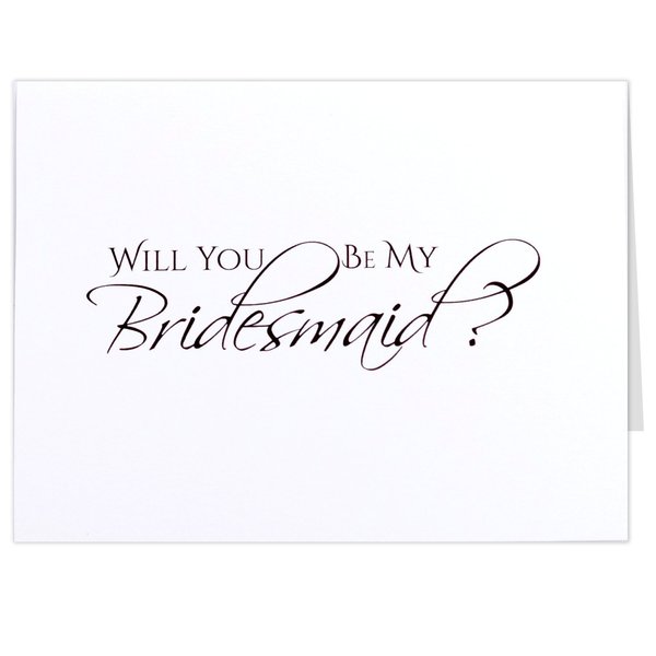 Will You Be My Bridesmaid Cards, 5.5 X 4.25 Inches, Matte, White, Pack of 7, Maid of Honor, Matron of Honor, Flower Girl