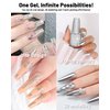 Gold Metallic Gel Glue Polish,18ml Metal Mirror Chrome Gel Polish,Holographic Gold Reflective Long Lasting Shine Effect Nail Lacquer,Soak Off Bright Glod Color Nail Art Home DIY Manicure for Women-01