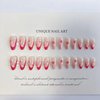 24pcs Press on Nails Almond False Nails Full Cover with Pink White Flower Designs Acrylic Nails Long Pink French Tip Sticks on Nails for Women Girls Summer Nails Supplies Decorations