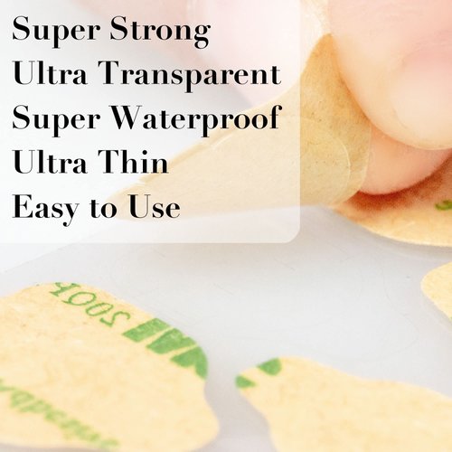 Sun&Beam Nails Adhesive Tabs 25 Sheets for Press On False Nail Tip Gel Glue Double Sided Tape Stickers Waterproof Transparent Strong Sticky (25 Sheets/600 Pcs)