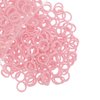 200 Pcs Solid Color Cotton Hair Ties Women Girls' Elastics Hair Ties Seamless Ponytail Holder (Light Pink)