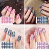 12 Sheets Marble Nail Art Polish Stickers Full Wrap Strips, TOROKOM Self-Adhesive Nail Polish Stickers Decal Marble Printed Full Wraps Strips Nail Art Polish Decals with Nail File for Women Girls