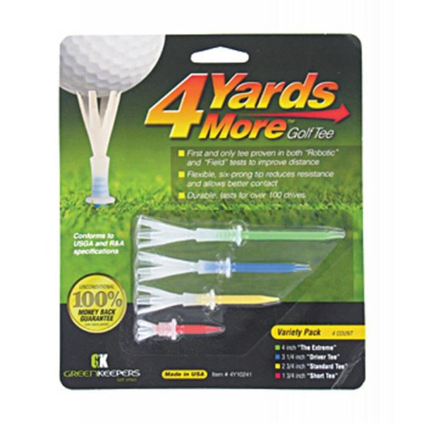 4 Yards More Golf Tee - Variety Pack (4 Tees)