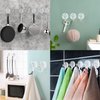 Yixty Wall Hooks 22lb(Max) Transparent Reusable Seamless Hooks,Waterproof and Oilproof,Bathroom Kitchen Heavy Duty Self Adhesive Hooks (SUTION Hook, 4PCS)