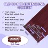 Clip in Hair Extensions Real Human Hair #99J Burgundy Red Clip in Hair Extensions Dark Red Brazilian Virgin Hair Double Weft Clip In Extensions 8pcs Clip In Hair Extensions Human Hair(24Inch #99J,90g)