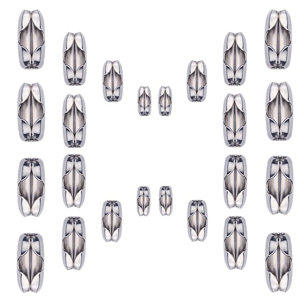 KINGOU 80pcs Stainless Steel Ball Chain Connector Clasps Fits for 1.6/2.0/2.4/3.2mm Beaded Ball Chain …