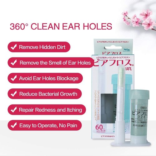 PIAFLOSS Piercing Aftercare Sterilization Piercing Earrings Hole Mint