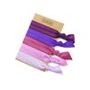 Elastic Hair Tie & Bracelet in One SOLID COLOR Purple MIX 5PC