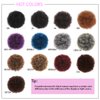 HEVAYO KISS Afro Puff Ponytail for Black Women, Black Mixed Brown #1BT33 Short Synthetic Kinky Curly Bun Hair Extensions, Updo Hairpieces for Black Women Girls (#1BT33)