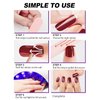 Kalolary 20PCS Semi Cured Gel Nail Polish Strips, Wine Red Adhesive Full Wrap Gel Nail Art Sticker, Waterproof Gel Nail Wrap Stickers with Nail File and Stick（UV/LED Lamp Required）