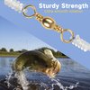 SILANON Barrel Swivels Fishing Tackle,60/120pcs Rolling Ball Fishing Swivels Connector Stainless Brass Solid Rings High Strength Saltwater Fishing Swivels Accessories (2# 60pcs)