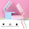 2Pcs Folding Hair Brush Hair Comb Portable Mini Massage Hair Brush Anti-Static Anti-knot for Women & Girls Size for Handbag (light)