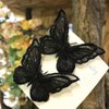 20 Pcs Butterfly Hair Clip Lace Embroidery Bows Clips Small Hair Pins for Women Girls Birthday Party Wedding Hair Accessories (Black)