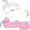 YARIEW Pink Sweet 16 Sash and Tiara Set, Sweet 16 Birthday Decorations for Girls, Birthday Crown and Sash, 16th Birthday Gifts for Girls, Sweet Sixteen Gifts for Girls…