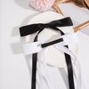 Parcce 4 PCS Tassel Ribbon Bowknot Hair Clips With Long Tail for Women Girl Teens Kids, Solid Holder Fashion Bow Bowknot Hair Accessories Headwear Barrettes Claw(Black&White)