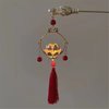 Chinese Hair Accessories Hair Stick Lantern Light Tassel Hairpins Coiled Hair Vintage Hair Bun Hair Pin for Women Red 1pc