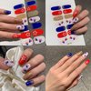7 Sheets Semi Cured Gel Nail Strips 4th of July Gel Nail Strips Polish Wraps Supplies Self Adhesive Independence Day Gel Nails Sticker Full Nail Wraps Patriotic Flag Designs for Women Manicure Tips