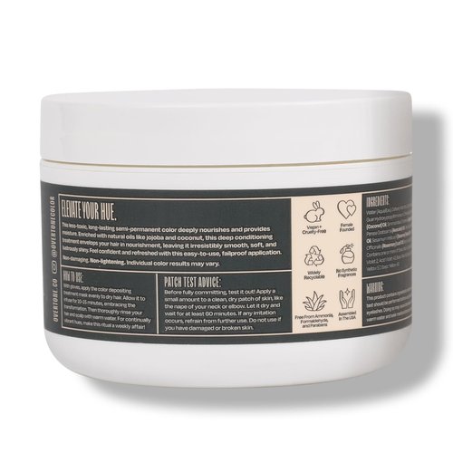 Overtone Color Depositing Semi-Permanent Hair Dye Conditioner - 8 oz Natural & Color-Treated Hair, Moisturizing Shea Butter & Coconut Oil - Vegan & Cruelty-Free, Extreme Silver now Twilight Titanium