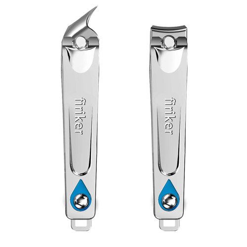 firiKer Nail Clipper Set, Sharpest Fingernail & Toenail &Slanted Edge Nail Cutting Clippers, Quality Stainless Steel Portable Nail Cutter Set with Nail File,Personal Pedicure Kit for Women Man