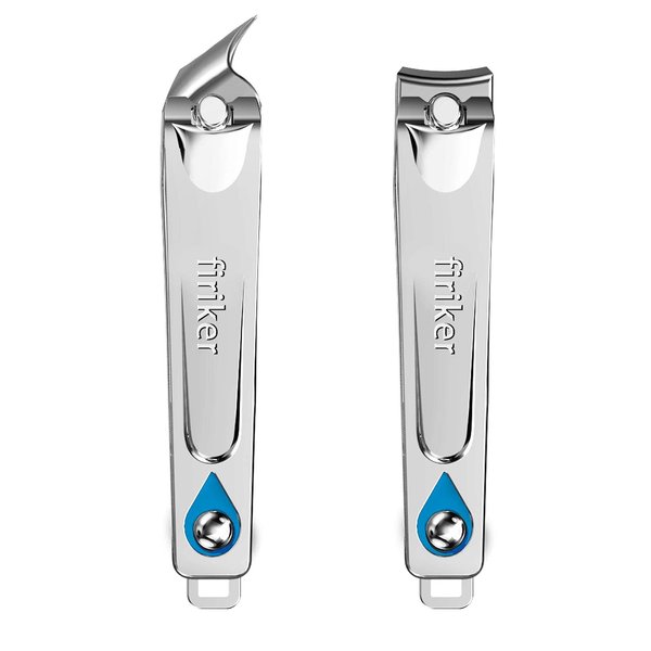 firiKer Nail Clipper Set, Sharpest Fingernail & Toenail &Slanted Edge Nail Cutting Clippers, Quality Stainless Steel Portable Nail Cutter Set with Nail File,Personal Pedicure Kit for Women Man